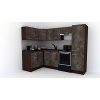 Bucatarie de Colt GENA NEW 2 ST. 140-250, Fara Corp de Cuptor, Wenge / Decor 4299